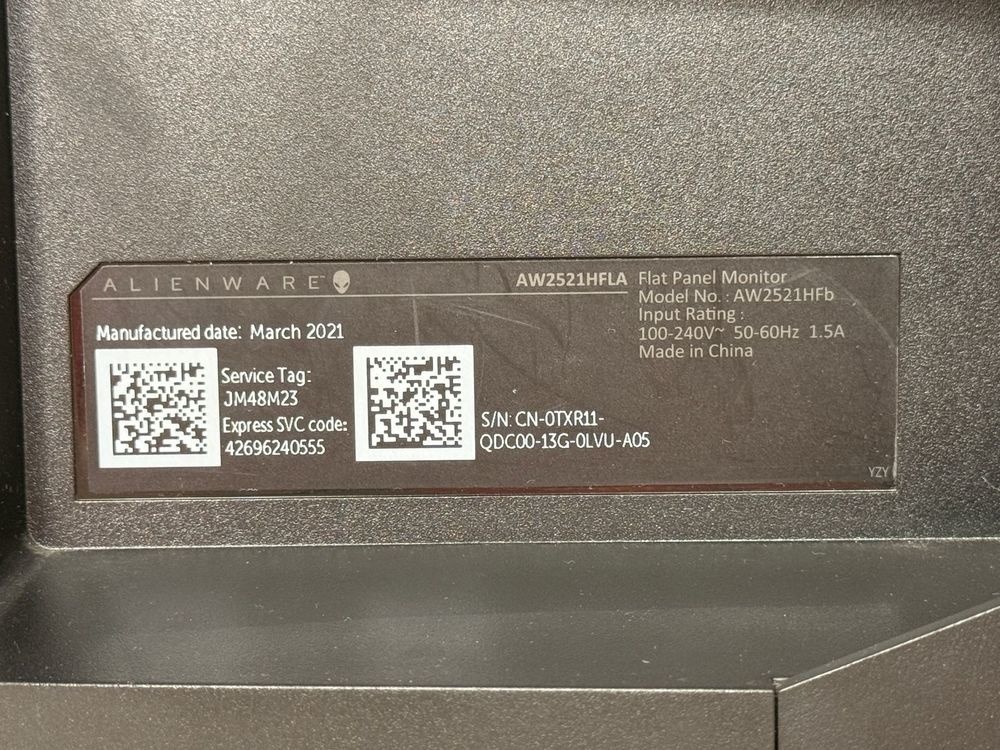 Монитор Dell AW2521HFLA