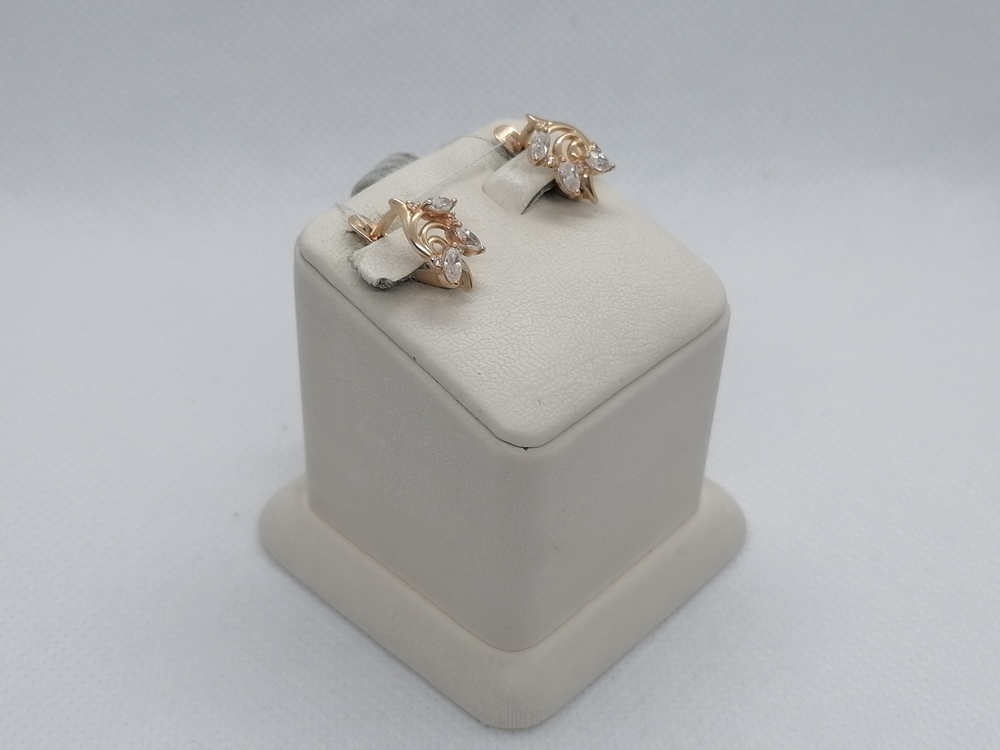 СКМИ585 СЕРЬГИ С КАМНЯМИ (Au 585)