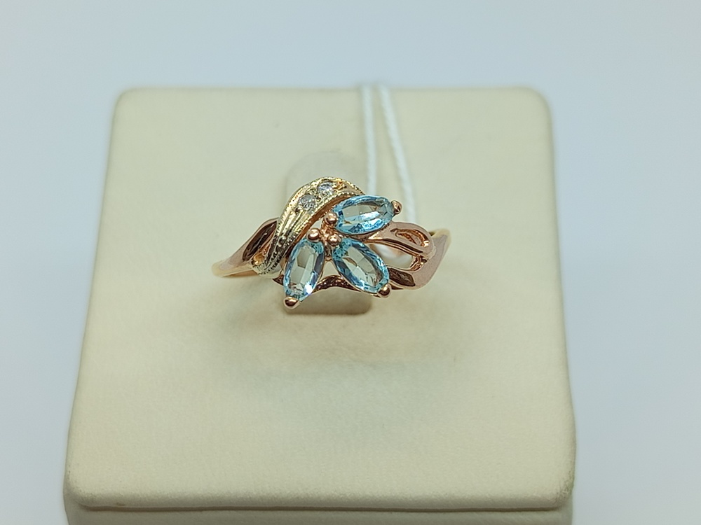 КОЛКМИ585 КОЛЬЦО С КАМНЯМИ (Au 585)