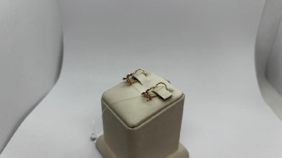 СЕРЬГИ ПЕТЕЛЬКА без камня (Au 585)