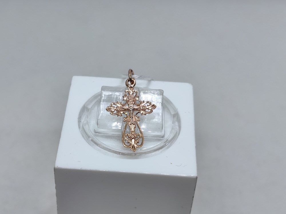 ПОДКБК585 ПОДВЕСКА КРЕСТ БЕЗ КАМНЯ (Au 585)