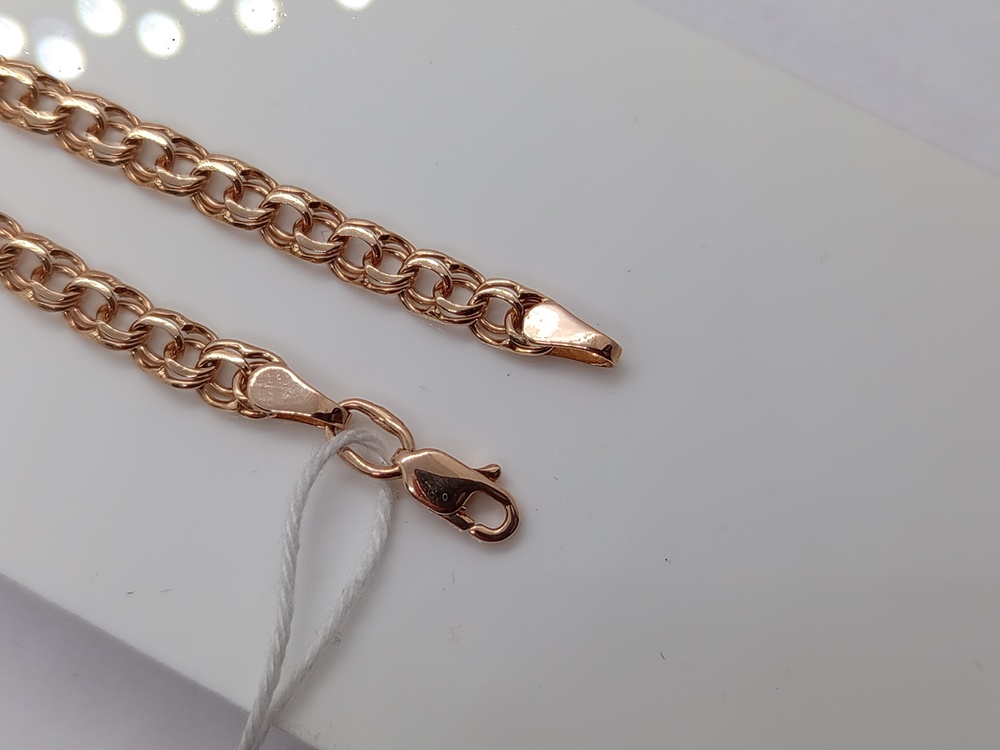 БЛБ585 БРАСЛЕТ ПОЛНОВЕСНЫЙ Бисмарк (Au 585)