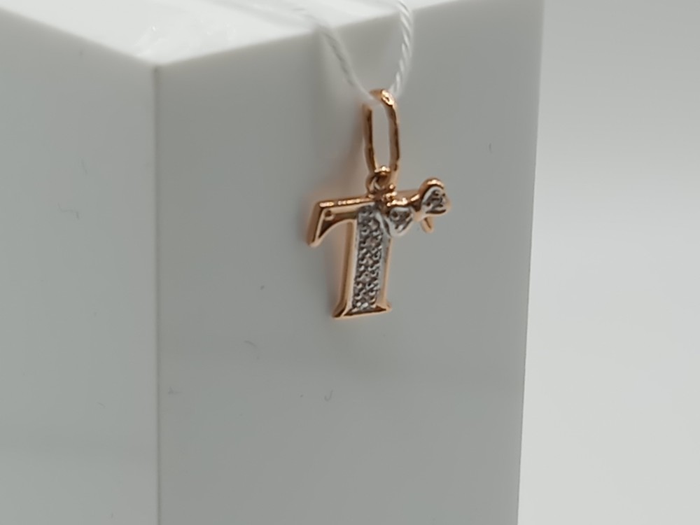 ПОДВЕСКА БУКВА Т Au 585