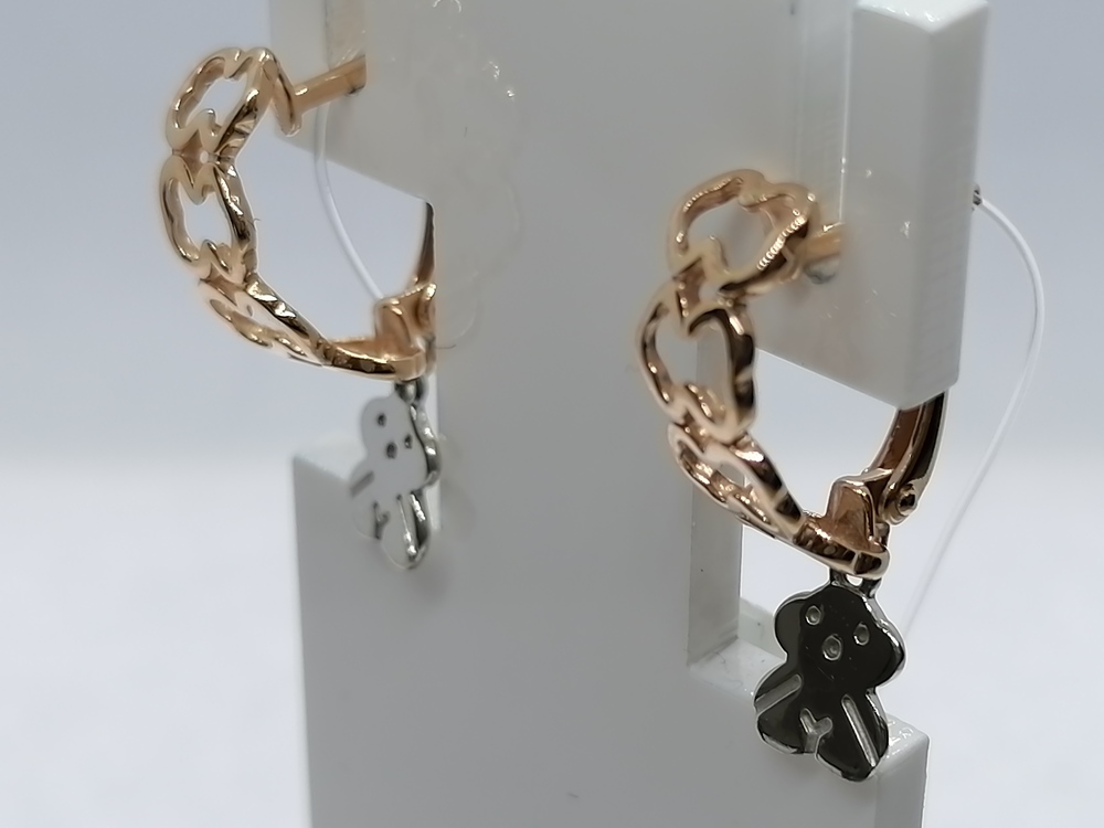 с4379 СЕРЬГИ БЕЗ КАМНЯ (Au 585)