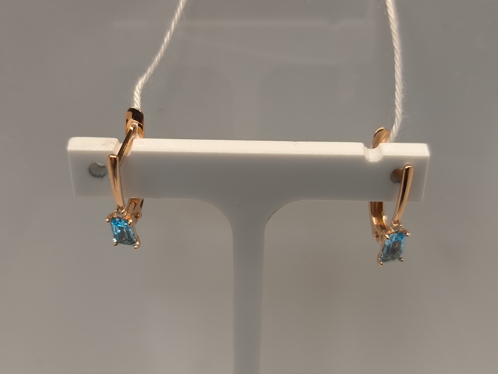 СКМИ585 СЕРЬГИ С КАМНЯМИ (Au 585)