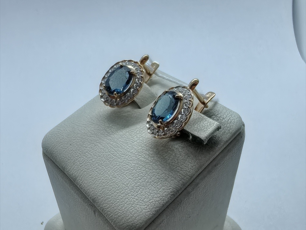 СЕРЬГИ С КАМНЯМИ (Au 585)