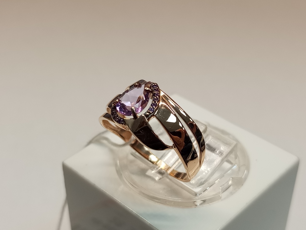 КОЛЬЦО С КАМНЯМИ (Au 585)