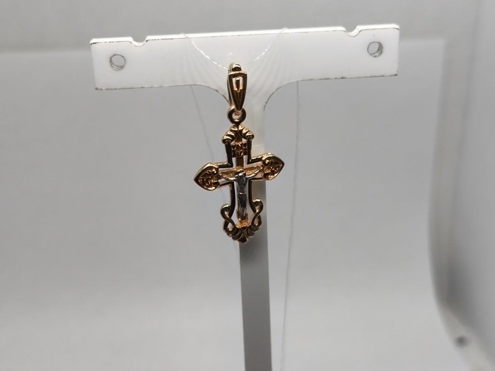 ПОДВЕСКА КРЕСТ без камня (Au 585)