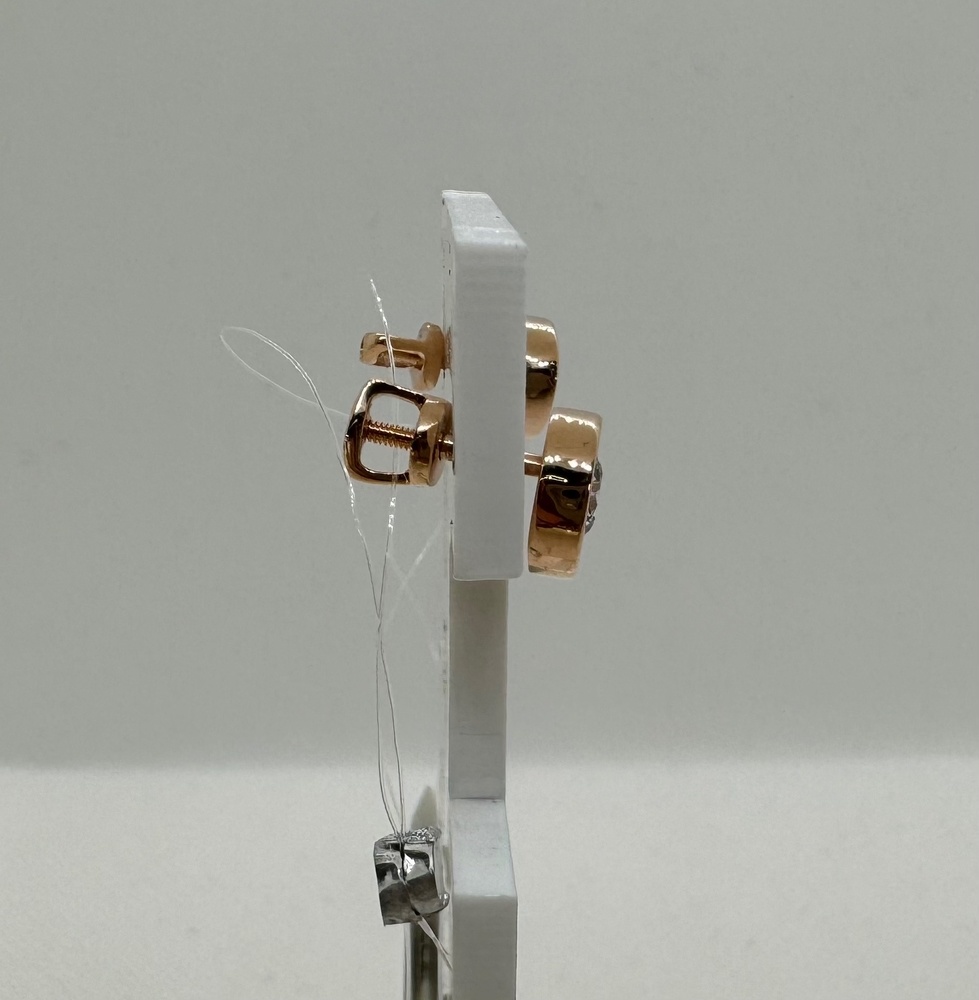 СЕРЬГИ ПУСЕТЫ с камнем (Au 585)