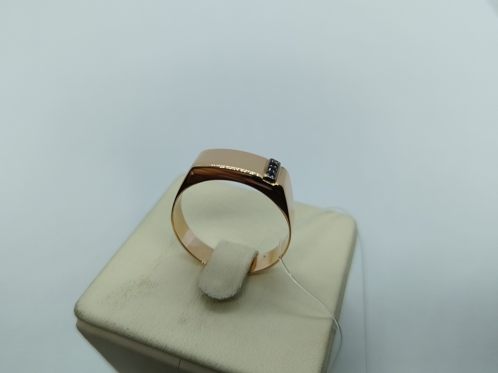 КОЛЬЦО ПЕЧАТКА с камнями (Au 585)