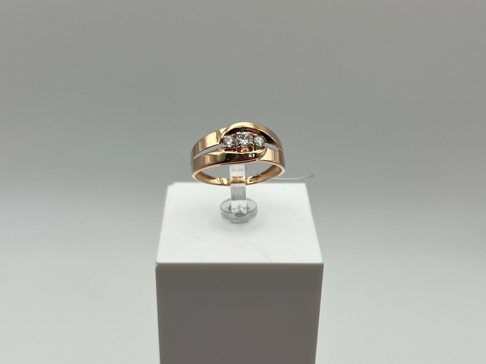 КОЛЬЦО С КАМНЯМИ (Au 585)