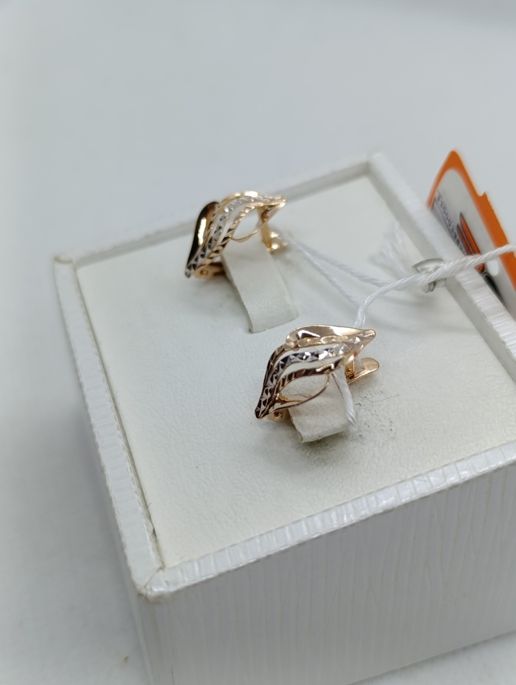 СБКМ585 СЕРЬГИ БЕЗ КАМНЯ (Au 585)