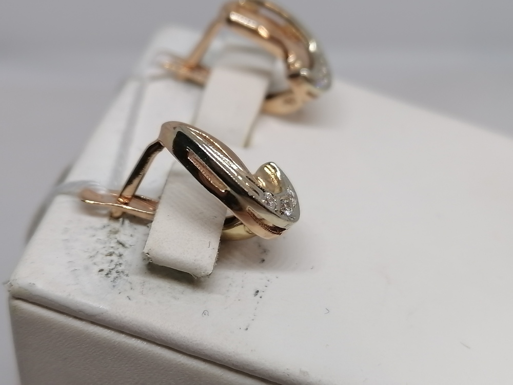 СКМИ585 СЕРЬГИ С КАМНЯМИ (Au 585)