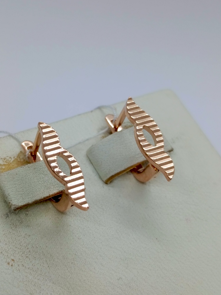 СБКМ585 СЕРЬГИ БЕЗ КАМНЯ (Au 585)