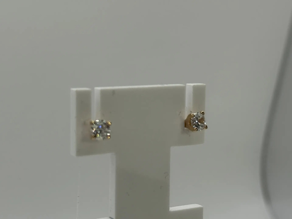 СЕРЬГИ ПУСЕТЫ с камнем (Au 585)