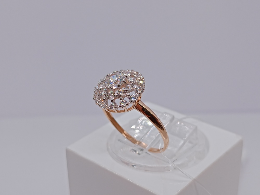 КОЛЬЦО С КАМНЯМИ (Au 585)