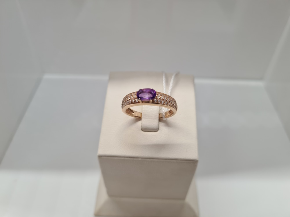 КОЛЬЦО С КАМНЯМИ (Au 585)