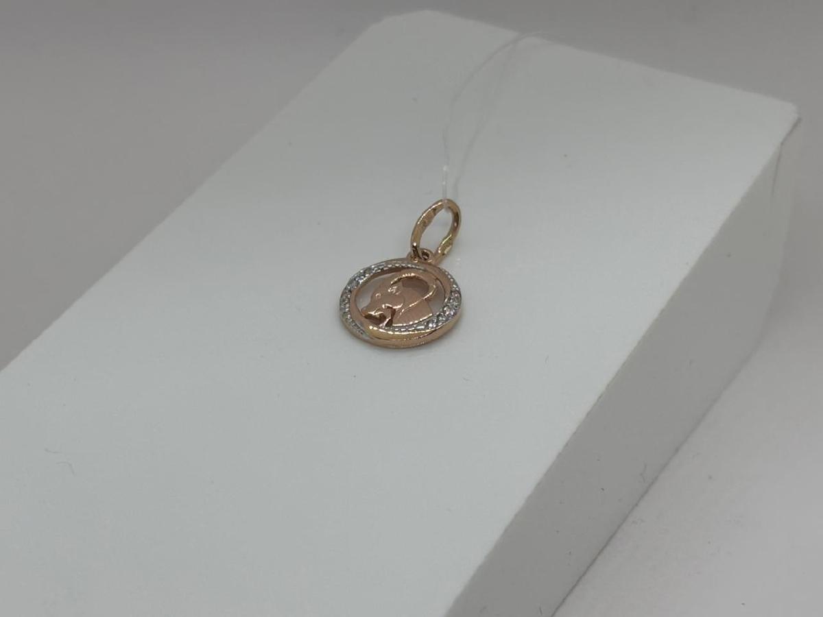 ПОДВЕСКА ЗНАК ЗОДИАКА С КАМНЯМИ (Au 585)