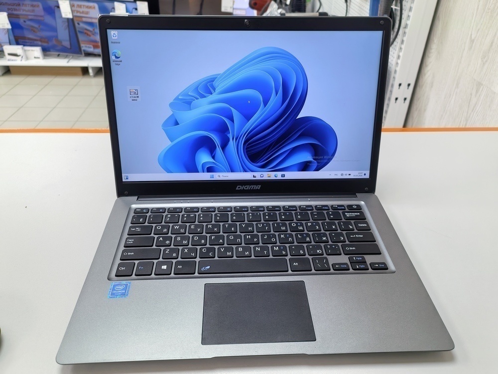 Ноутбук DIGMA EVE 14 C411; Celeron N3350, HD Graphics, 4 Гб, 128 Гб, Нет