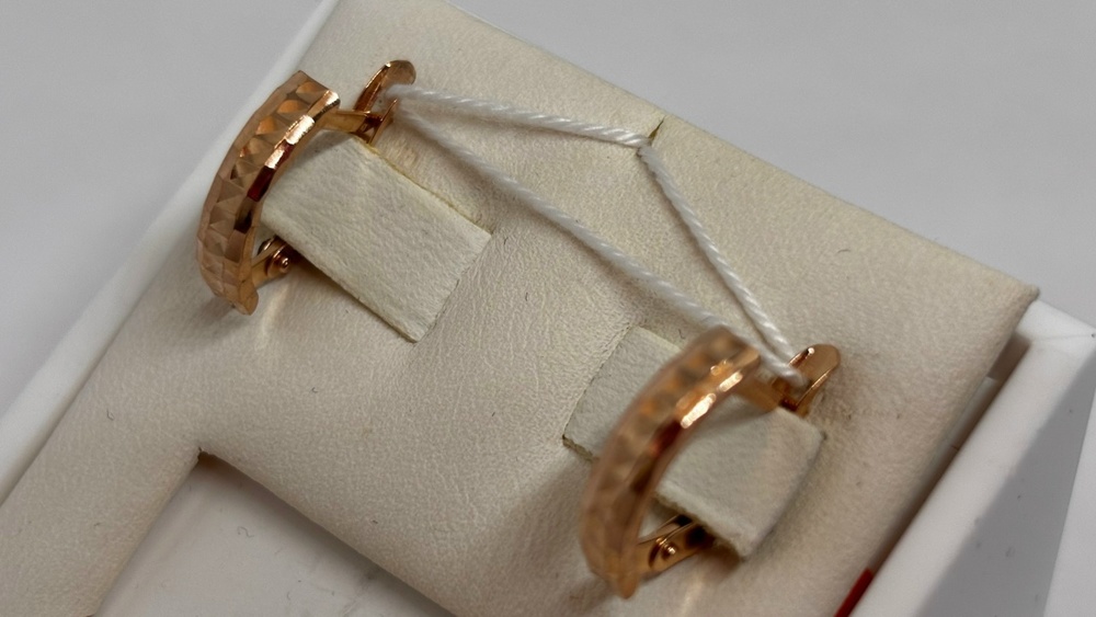 СБКМ585 СЕРЬГИ БЕЗ КАМНЯ (Au 585)