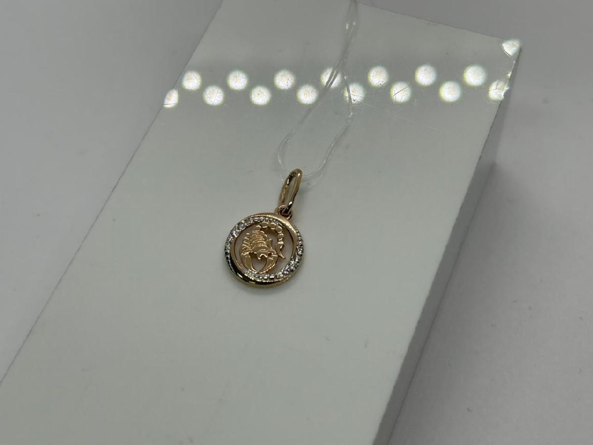 ПОДВЕСКА ЗНАК ЗОДИАКА С КАМНЯМИ (Au 585)