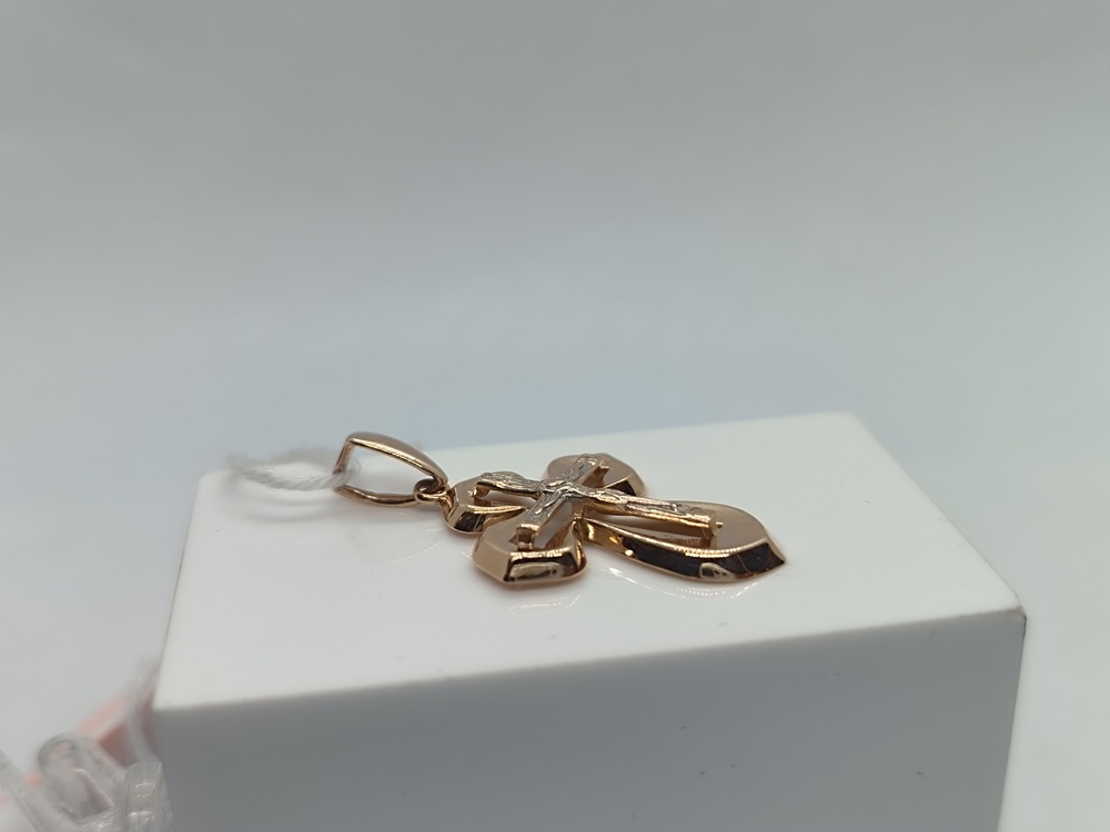 ПОДКБК585 ПОДВЕСКА КРЕСТ БЕЗ КАМНЯ (Au 585)