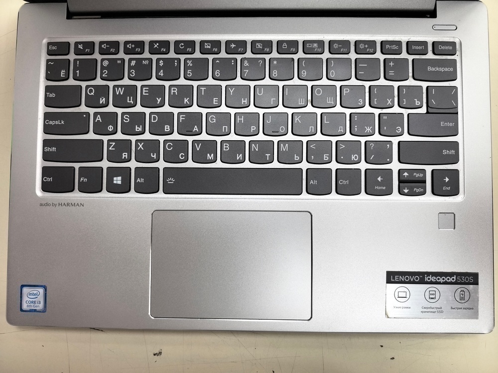 Ноутбук Lenovo IdeaPad 530s; Core i3-8130U, Intel UHD Graphics 620, 4 Гб, 250 Гб, Нет