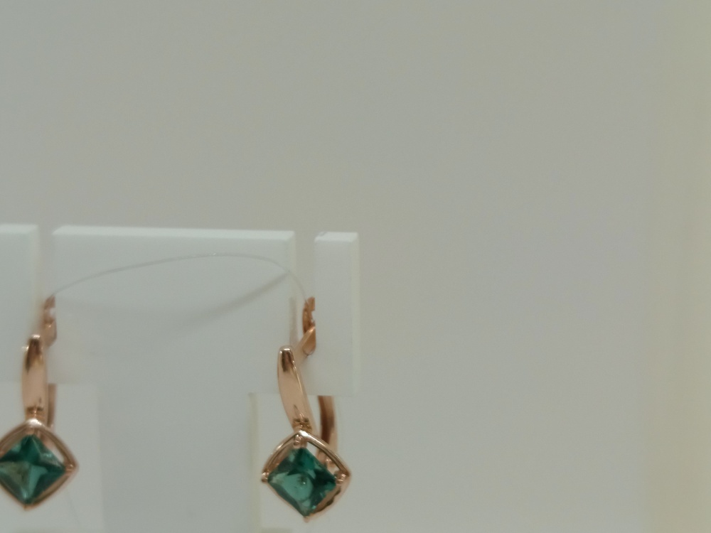 СЕРЬГИ С КАМНЕМ (Au 585)