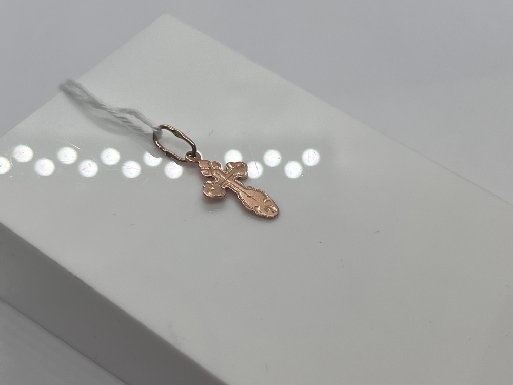 ПОДВЕСКА КРЕСТ БЕЗ КАМНЯ (Au 585)