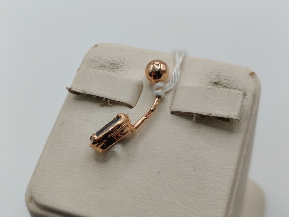 ПИРСИНГ В ПУПОК с камнем (Au 585)