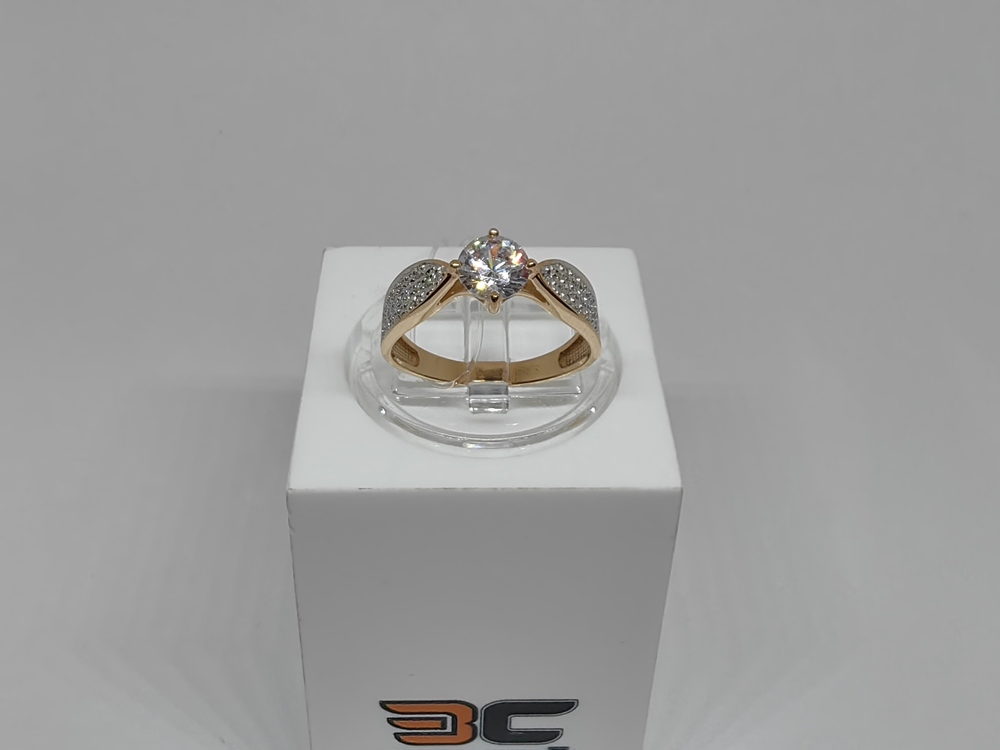 КОЛЬЦО С КАМНЯМИ (Au 585)