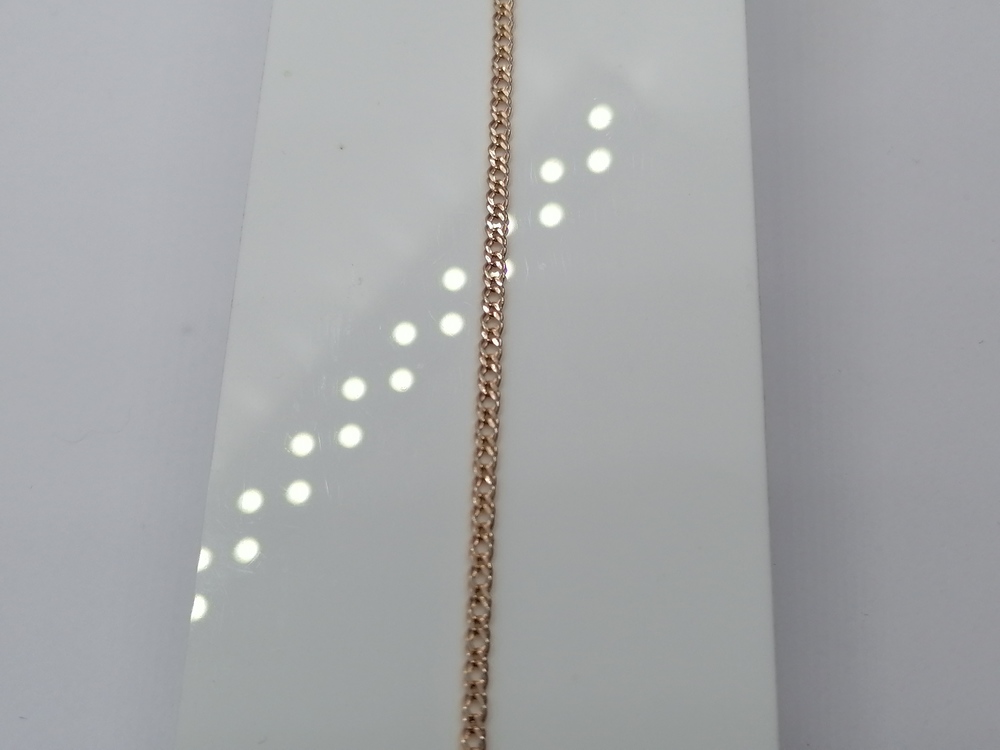 БРАСЛЕТ ПУСТОТЕЛЫЙ Ромб двойной Au 585