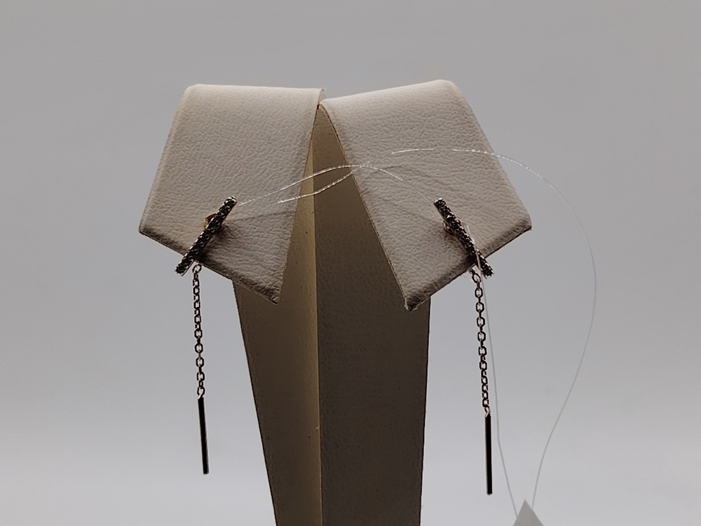 СЕРЬГИ ПРОДЕВКИ с камнями (Au 585)