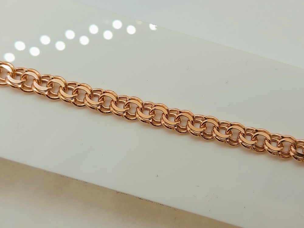 БРАСЛЕТ ПУСТОТЕЛЫЙ Бисмарк (Au 585)