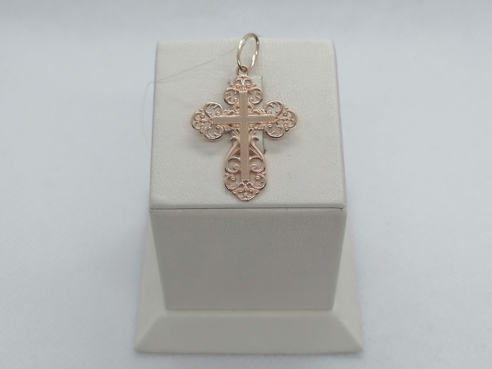 01-405678 ПОДВЕСКА КРЕСТ (Au 585)