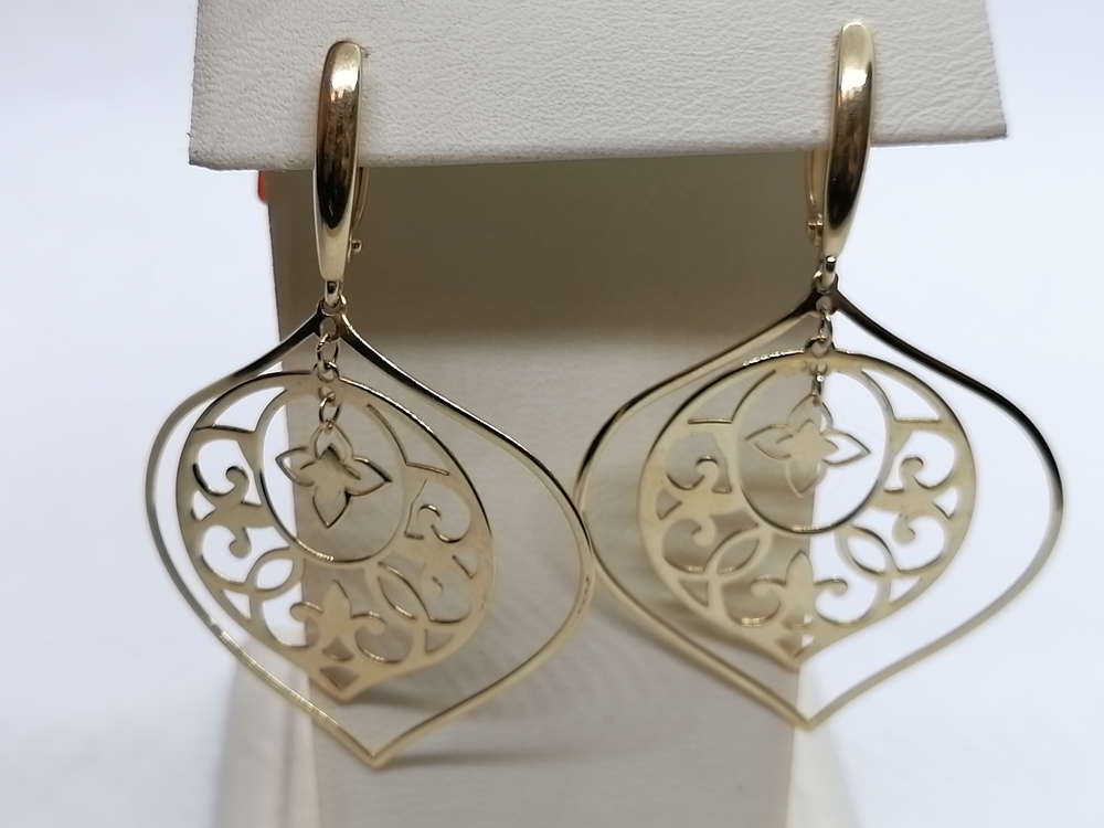 СБКМ585 СЕРЬГИ БЕЗ КАМНЯ (Au 585)