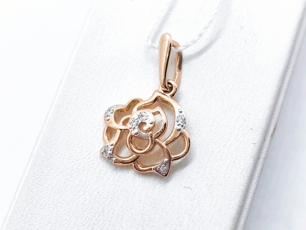 ПОДКМИ585 ПОДВЕСКА С КАМНЯМИ (Au 585)