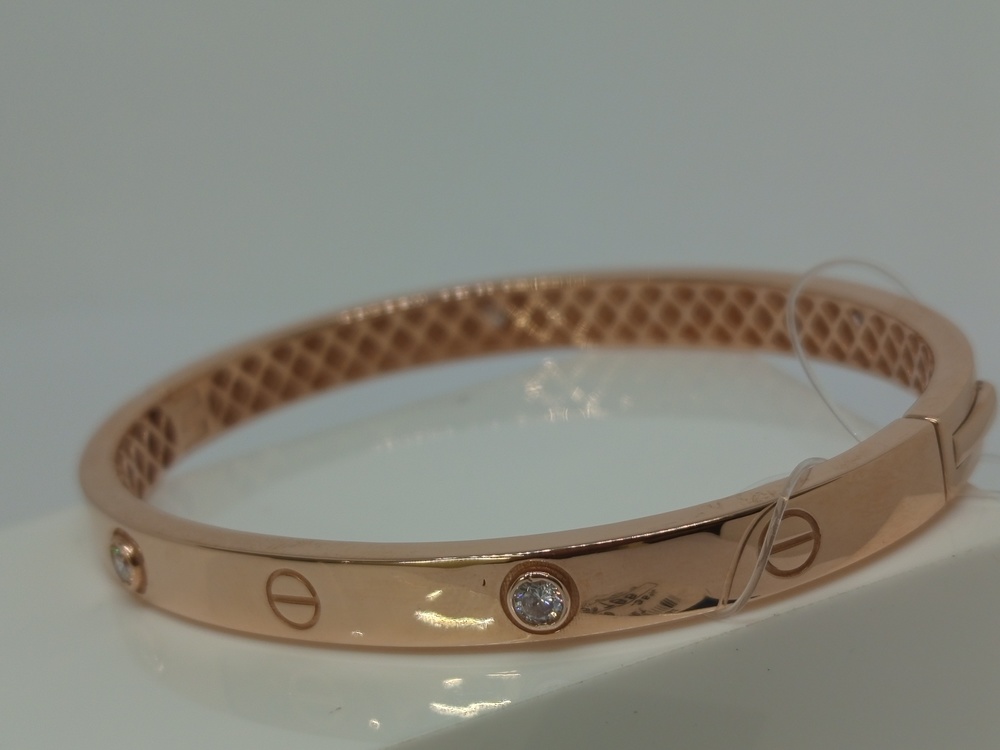 БРАСЛЕТ ЖЕСТКИЙ с камнями (Au 585)