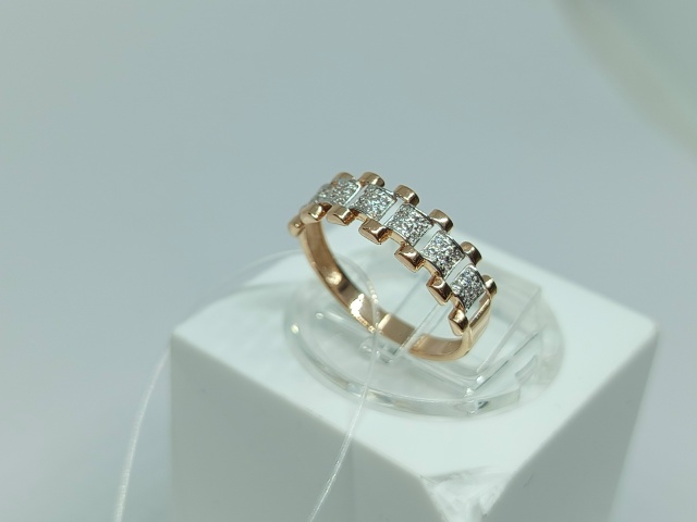 КОЛЬЦО С КАМНЯМИ (Au 585)