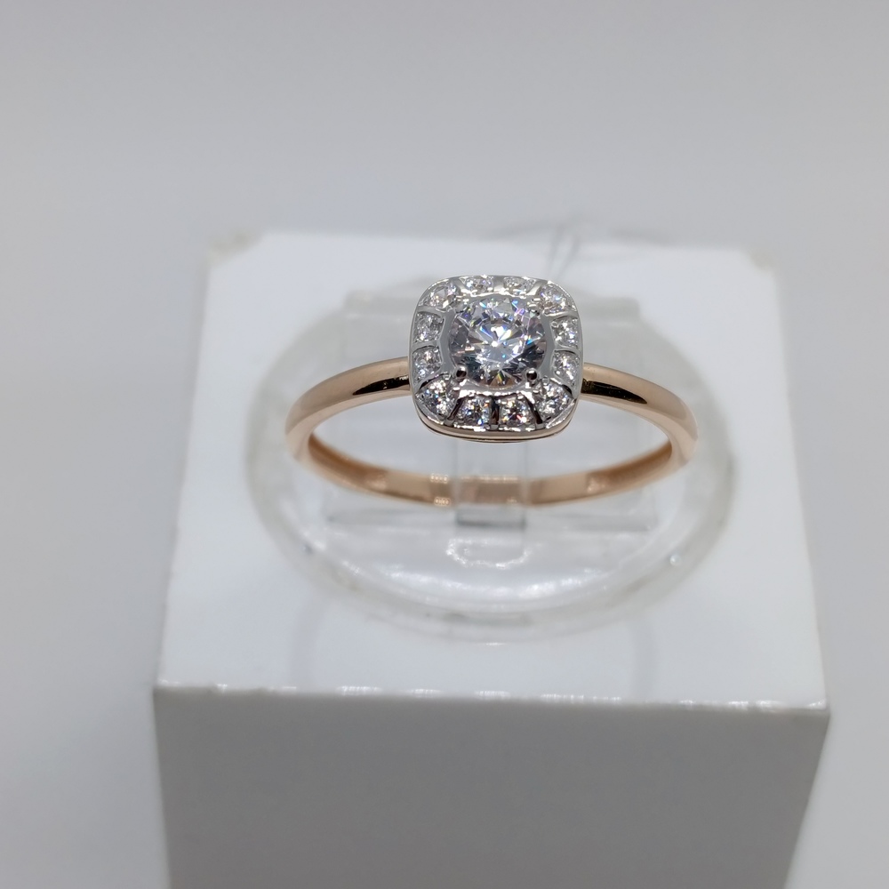 КОЛЬЦО С КАМНЯМИ (Au 585)