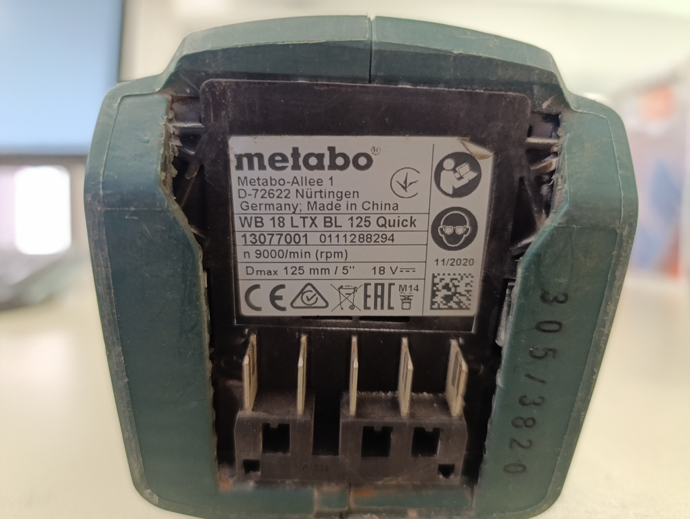 Угловая шлифмашина Metabo WB18LTX BL125