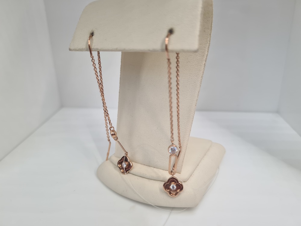 СЕРЬГИ ПРОДЕВКИ с камнями (Au 585)