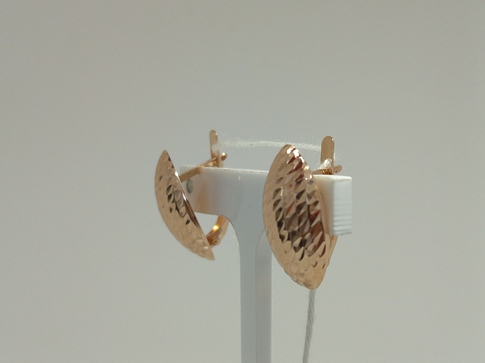 СБКМ585 СЕРЬГИ БЕЗ КАМНЯ (Au 585)