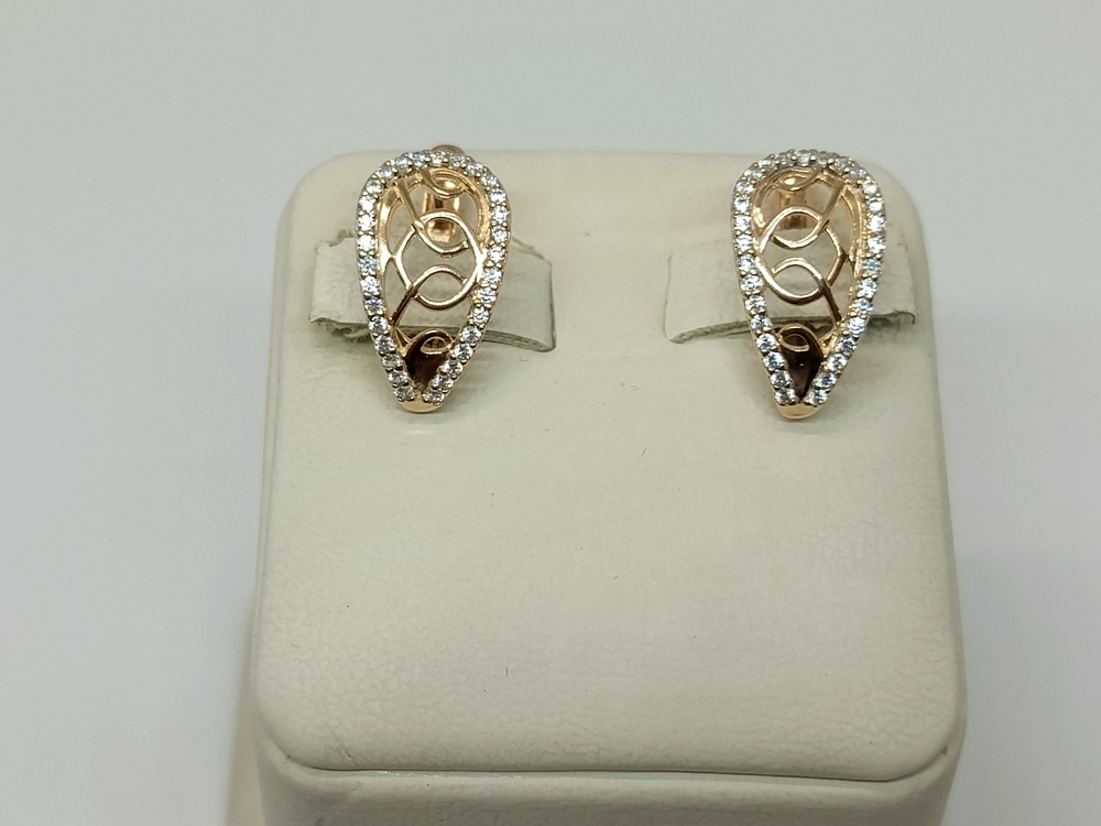 СКМИ585 СЕРЬГИ С КАМНЯМИ (Au 585)