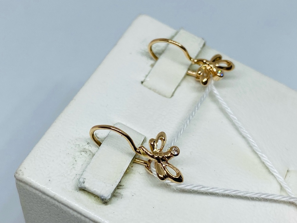 СЕРЬГИ С КАМНЕМ (Au 585)