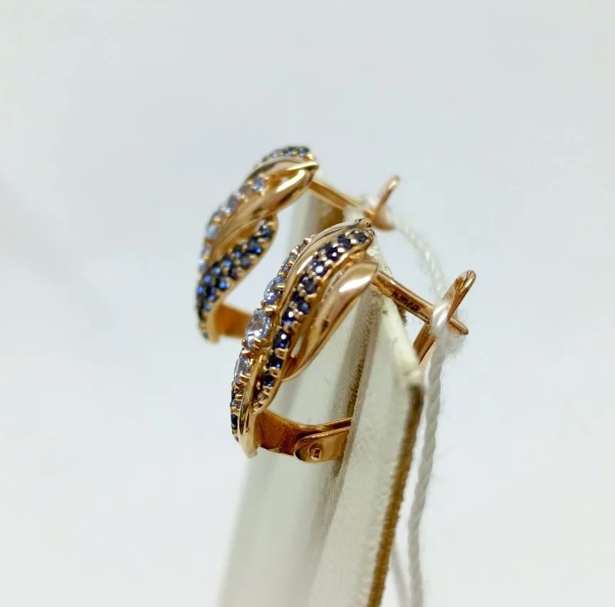 СЕРЬГИ С КАМНЯМИ (Au 585)