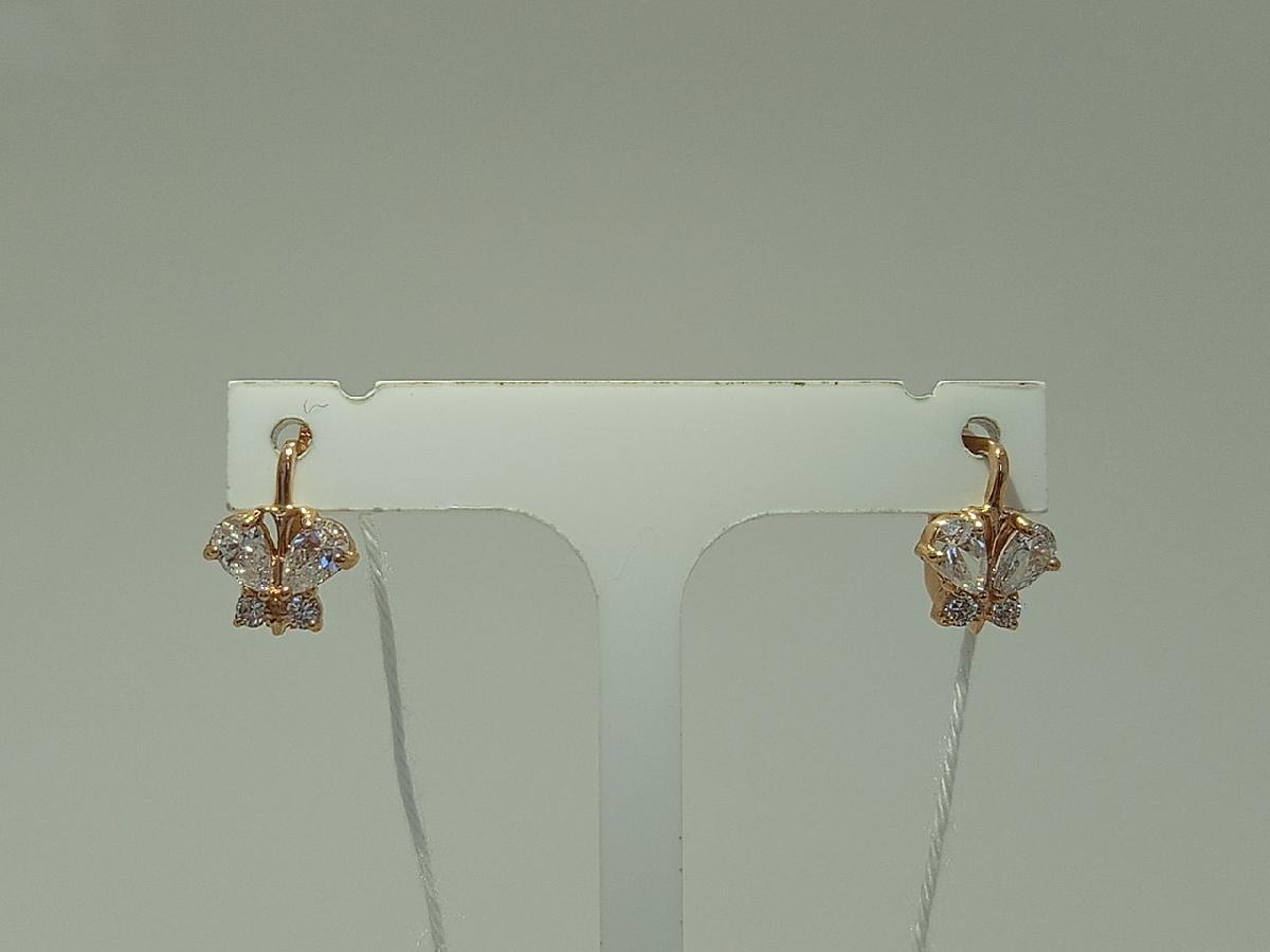 СКМИ585 СЕРЬГИ С КАМНЯМИ (Au 585)