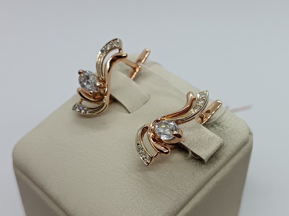 СЕРЬГИ С КАМНЯМИ (Au 585)