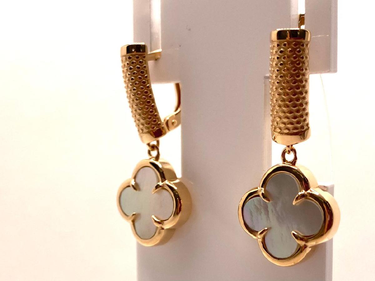 СЕРЬГИ ПЕРЛАМУТР (Au 585)