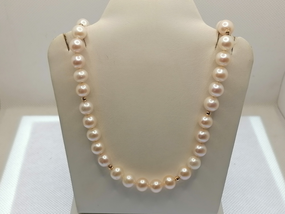 718083555 КОЛЬЕ ЖЕМЧУГ/бусы со вставками (Au 585)